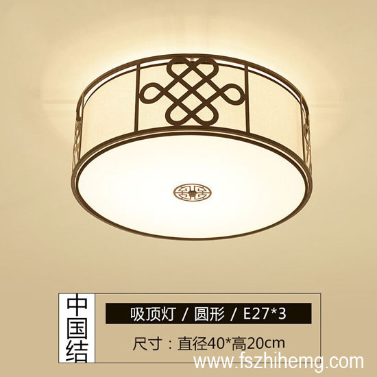 中國結布藝客廳吸頂燈簡約仿古包廂茶室臥室燈具 dbh-25128